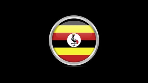 Uganda Flag Cycle Alpha Channel 02