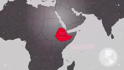 Digital World Map Highlighting a Country for Global Presentations