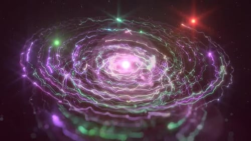 Space Ribbons Overlay Motion Background 1