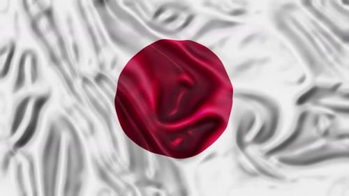 Realistic Waving Japan Flag Loop