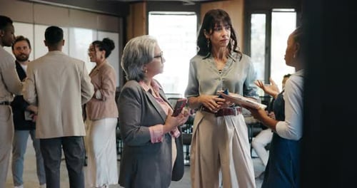 Business Professionals Networking at a Corporate Event