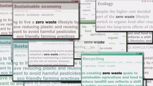 Animated Zero Waste and Ecology Information Windows