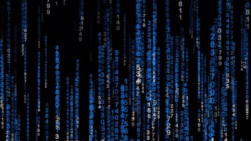 Binary Code Cascading Ones And Zeros Form Digital Streams Reminiscent Of Secret Binary Code