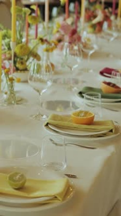 Beautiful Table Decoration For a Wedding Celebration