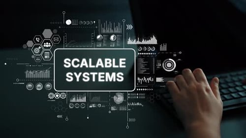 Representação visual inovadora de sistemas escaláveis para tecnologia e crescimento de negócios em Digital E
