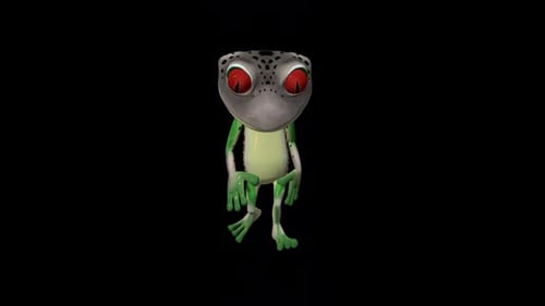 Toon Frog Humanoid Depressed Walk