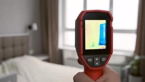Thermal Imaging Camera Scan of Bedroom Window