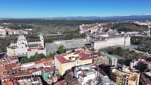 Royal Palace Of Madrid At Madrid In Community Of Madrid Spain.