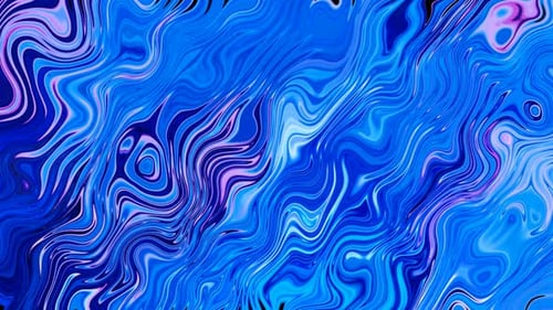 Abstract Blue Liquid Wave Background Loop