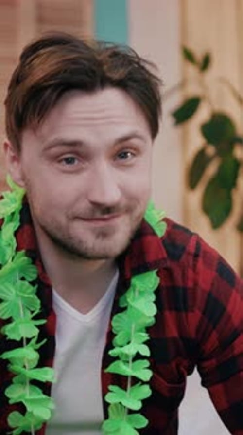 A Cheerful Moment in Casual Wear Enhanced By Vibrant Green Accessories for a Playful Touch