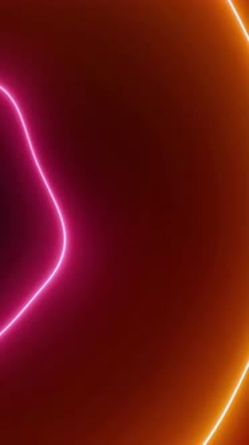 Abstract Neon Glowing Lines Vertical Background