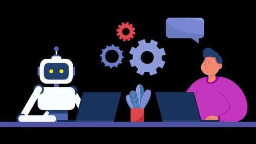 Chatbot mit Alpha-Kanal für menschliches Gesicht
