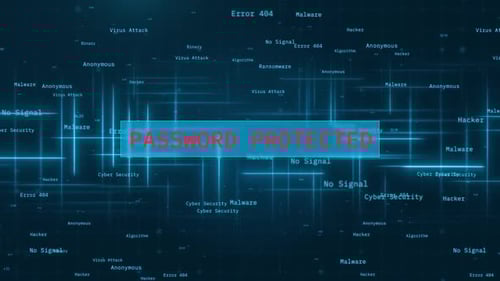 password protected concept with computer technology