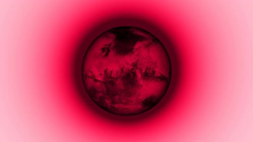 Abstract beautiful red glowing shiny mars planet.36