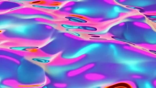 Abstrakter irisierender 3D-Hintergrund mit flüssiger wellenförmiger Oberfläche