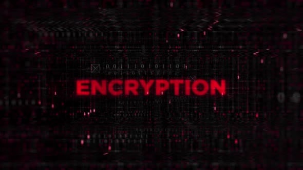 Encryption Text Animation On Digital Background Red Color, Backgrounds ...