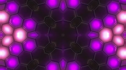 Futuristisches leuchtendes sechseckiges Muster