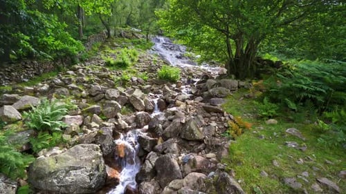 Video footage of Scale Force, the highest waterfall in the Lake District made up of three distinct f