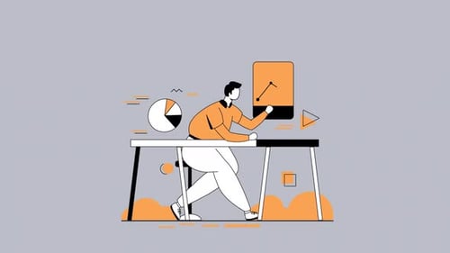 Flat Design Business Analytics Animation