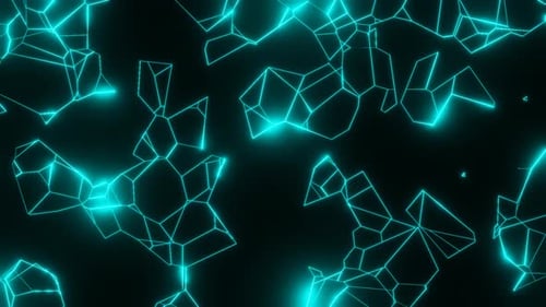 Blauroter abstrakter Hintergrund mit leuchtenden Mustern Vj Loop-Animation in 4K