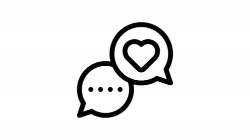 Animated Chat Bubbles with Heart and Message Icon