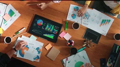 Teamwork Above: Diverse Team Collaborates on Data Analysis