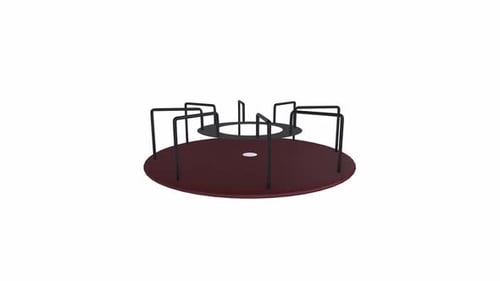 3D Circular Structure with Vertical Supports