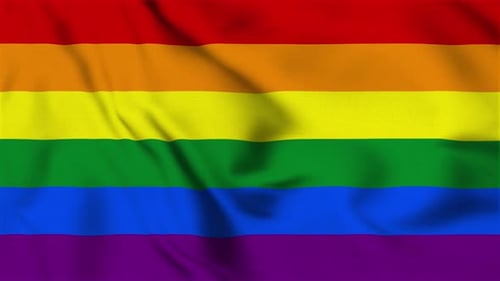 Waving Rainbow Flag Animation for Pride and Diversity