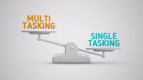 Balance Scale Animation: Multi-tasking Versus Single-tasking Comparison