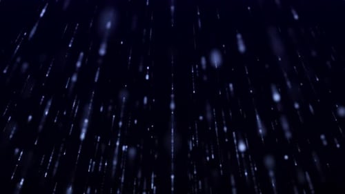 Futuristic Digital Particles Falling Loop Background