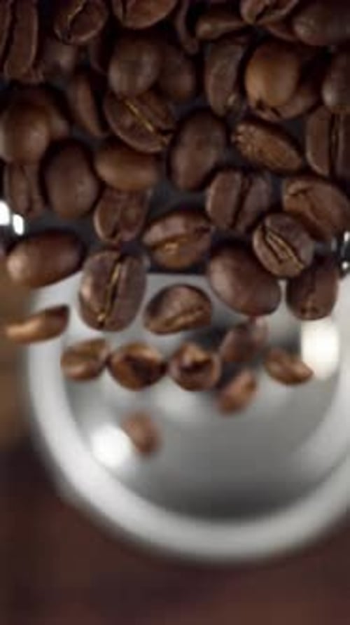 Vertical View Of Coffee Beans