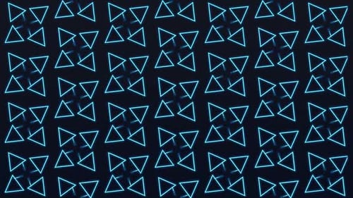 Futuristic Neon Geometric Triangle Pattern Loop Background