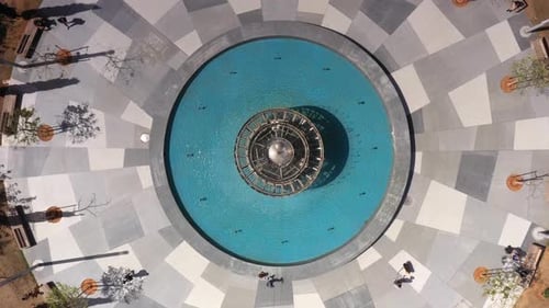 Large Roundabout in Tel Aviv During Covid 19 Outbreak, Aerial