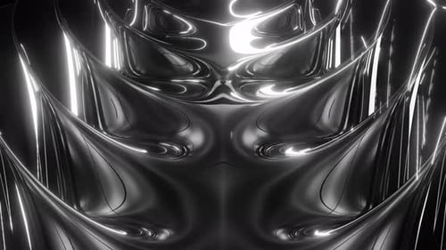 Fluid Abstract Metallic Background Animation
