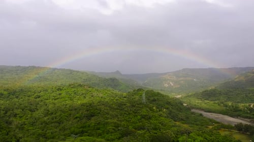 Mountain Landscape with a Rainbow