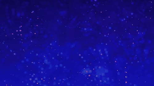 4k Colorful Particles Bubbles Waving Blue Background