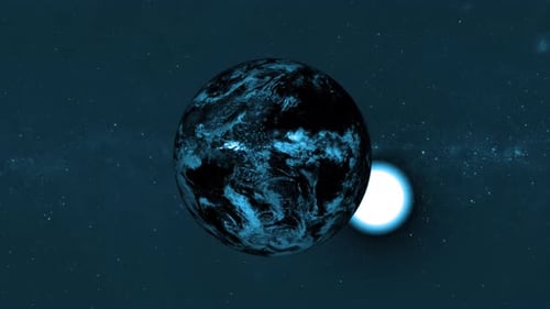 Earth Planet animation in space. 2840