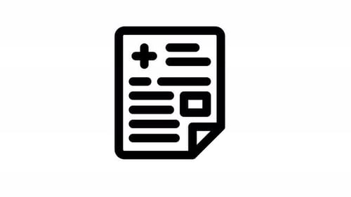 hospital line icon animation