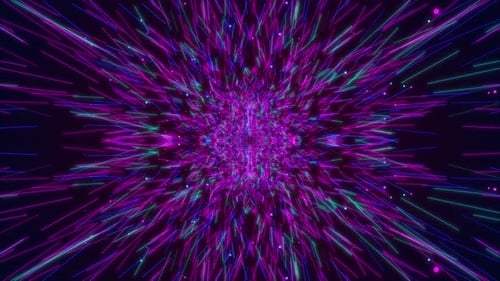 Dynamic Neon Lines and Particles Abstract Expanding Background