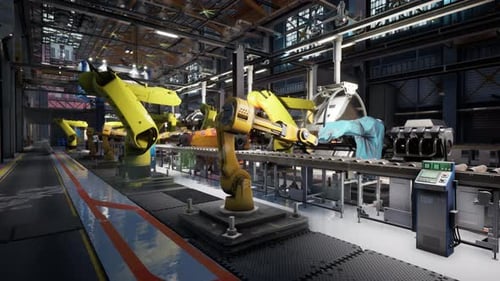 Fabrication d'équipements lourds en usine robotique