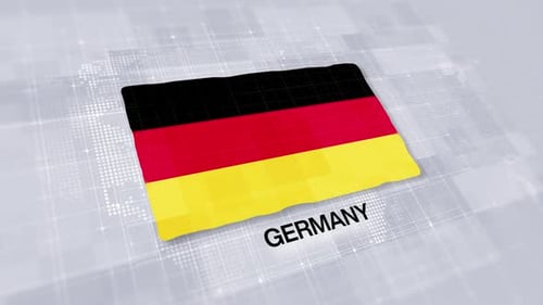 Flagge Deutschlands auf weißem Hintergrund