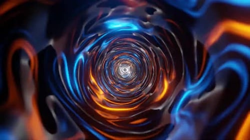 Colourful Glowing Tunnel Animation Background