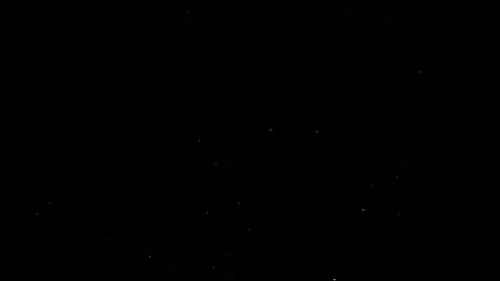 Snowstorm On A Black Background