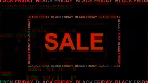 Black Friday Sale Text Frame Tunnel and Sale Seamless Animation