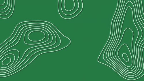 Abstract animated outline topographic contour map.