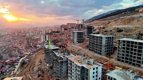 Urban Transformation at Sunset