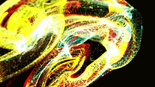 Glow fluid particle background