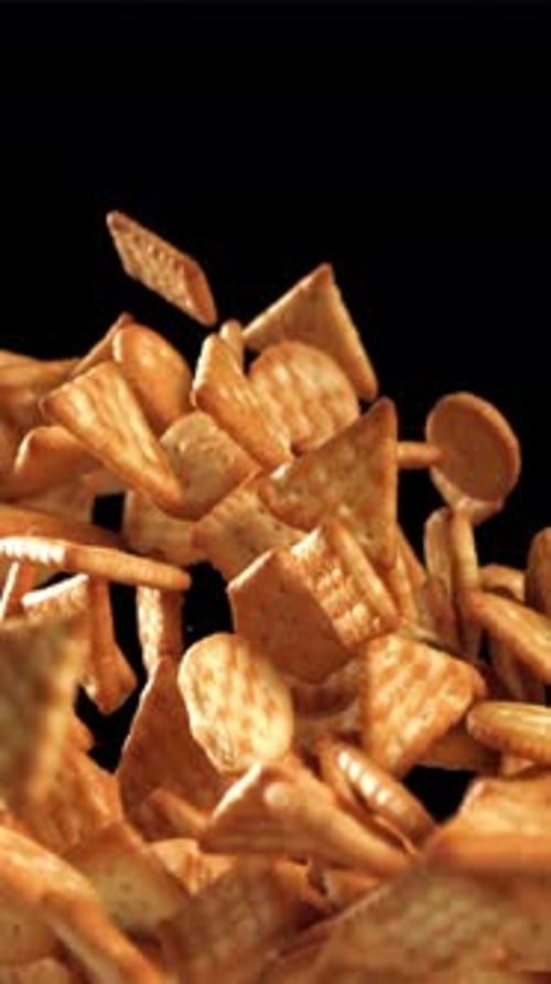 Cookies Fly Up and Fall Down Filmed on a Highspeed Camera at 1000 Fps
