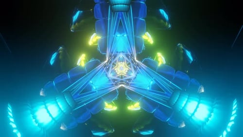 Blinkendes metallisches Neonlichtmuster VJ Loop