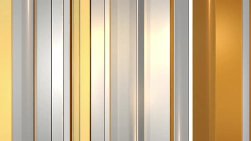 Animated Gold and Silver Vertical Stripes Motion Background